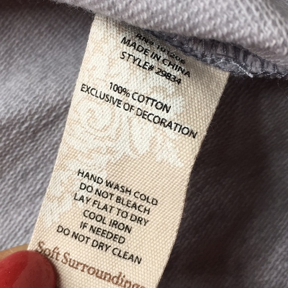 Soft Surroundings military cut acid wash gray coat - Picture 8 of 8